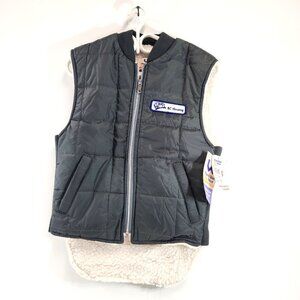 Vintage Marks Work Wearhouse Puffer Sherpa Vest Mens Small Gray NWT